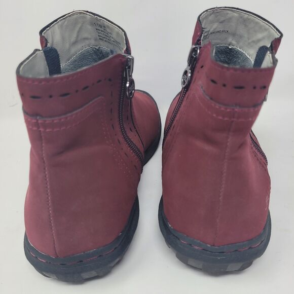 NEW JBU Jambu Ladies' Size 11 Juno Ankle Boot, Red Faux Fur Lined, Double Zipper - Picture 3 of 9